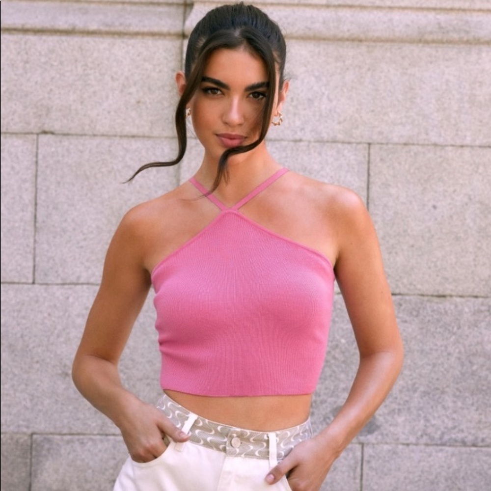 Glassons Tie Back Halter Crop Top